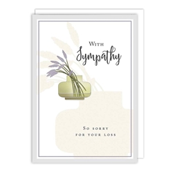 Wheat Vase Sympathy Card 
