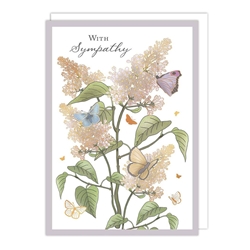 Lilac Butterfly Sympathy Card 