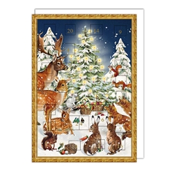 Tree Advent Calendar Christmas Card Christmas