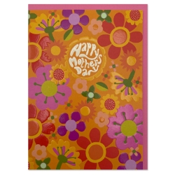 Orange Blooms Mothers Day Card
