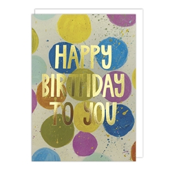 Dots Watercolor Birthday Card 