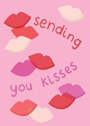 Sending Kisses Love Card 