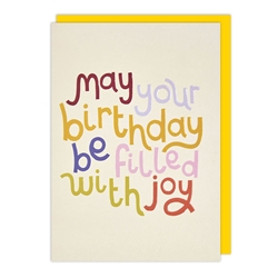 Filled with Joy Birthday Card 