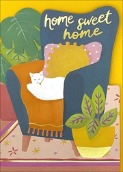 Cat Chair New Home Card 