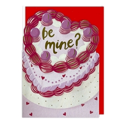 Heart Cake Valentines Day Card 