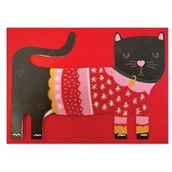 Cat in Sweater Christmas Card Christmas