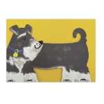 Diecut Schnauzer Dog Blank Card 