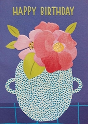 Cup Pink Birthday Card 