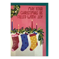 Stockings Joy Christmas Card Christmas