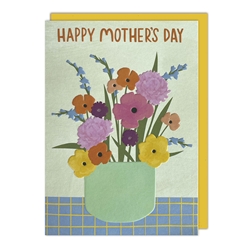 Flowers in Vase Mothers Day Card 