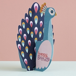 Peacock Birthday Card 