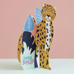 Leopard Birthday Card 