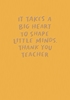 Heart Teacher Thank You Card 