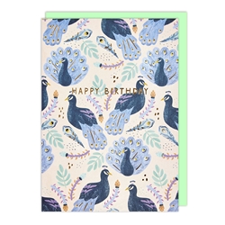 Peacock Birthday Card 