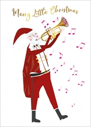 Musical Santa - Christmas Card 