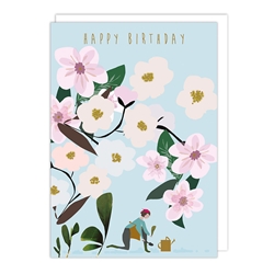 Cherry Blossom Birthday Card 