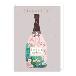 Bottle Flamingo Engagement Card 