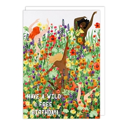 Flower Field Birthday Card 