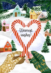 Candy Cane Heart - Christmas Card Christmas