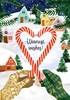 Candy Cane Heart Christmas Card Christmas