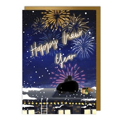 Fireworks New Year Card Christmas