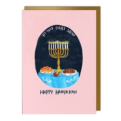Shine Menorah Hanukkah Card Christmas
