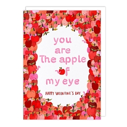 Apple Eye Valentines Day Card 