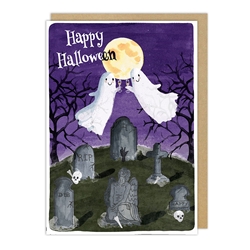 Graveyard Halloween Card 