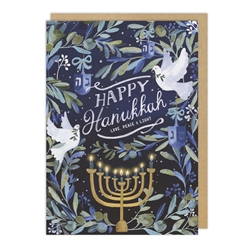 Doves Hanukkah Card 