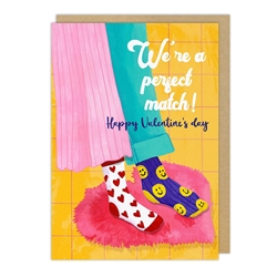 Socks Match Valentines Day Card 