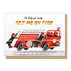 On Fire Valentines Day Card 