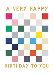 Color Blocks Birthday Card