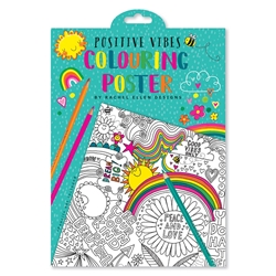 Positive Vibes Coloring Poster 