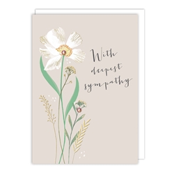 White Flower Sympathy Card 