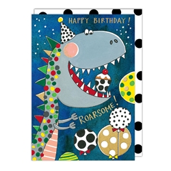 Dino Roar Birthday Card 
