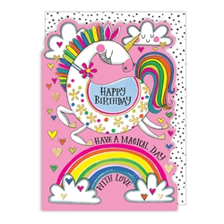 Unicorn Birthday Card 