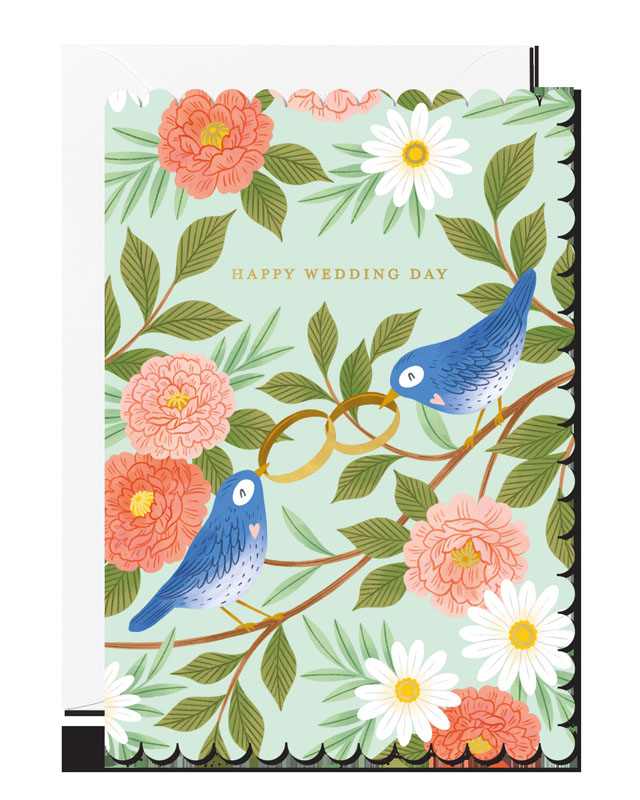 Wedding Rings Card Design Ricicle - Wedding Rings Greeting Card #RC274