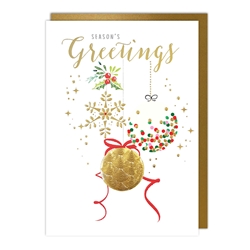 Gold Bauble Christmas Card Christmas