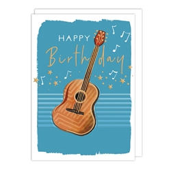 Guitar Birthday Card 