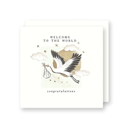 Wecome Stork Baby Card 