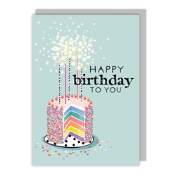 Cake Color Birthday Card 
