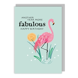Flamingo Birthday Card 