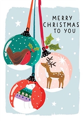 Baubles - Christmas Card Christmas