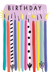 Colorful Candles - Birthday Card 