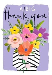 Flower Bouquet - Thank You Card 
