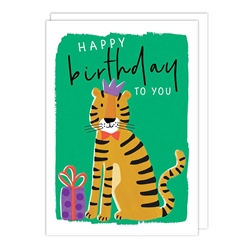 Tiger Birthday Card 