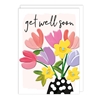 Tulips in Vase Get Well Card 