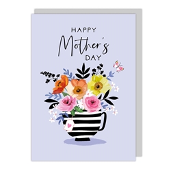 Teacup Flowers Mothers Day Card 