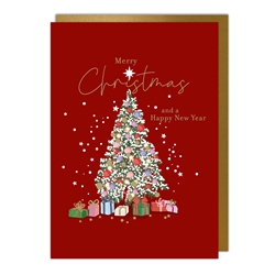 Tree with Gifts Christmas Card Christmas