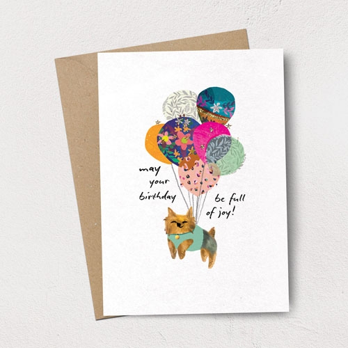 Stephanie Davies - Pretty Balloons and Dog Birthday Card #SDIC05